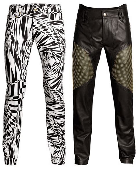 versace panta|versace leather pants men's.